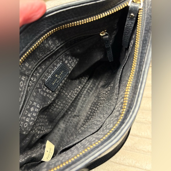 Kate Spade Black Crossbody Bag with Gold Zipper - Picture 8 of 13